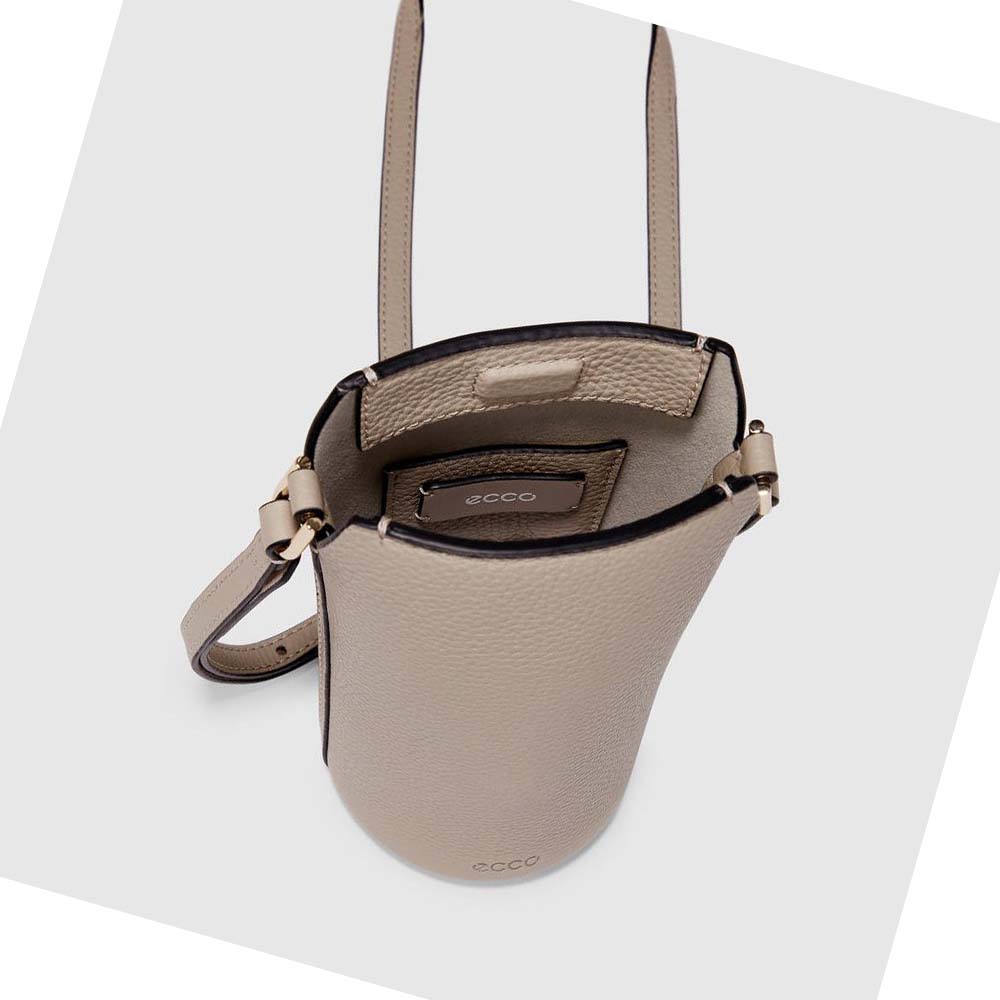 Women's Ecco Textureblock Pot Bags Brown | Canada 294TCE